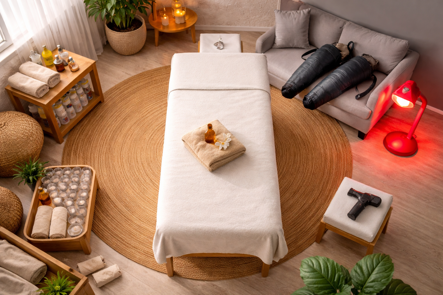 Massage treatment room